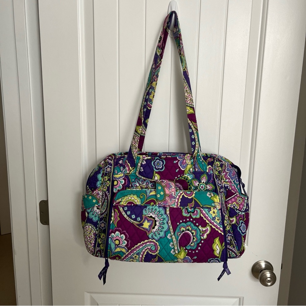 Vera Bradley Diaper Bag Baby Tote Paisley with Changing Pad, Excellent Condition